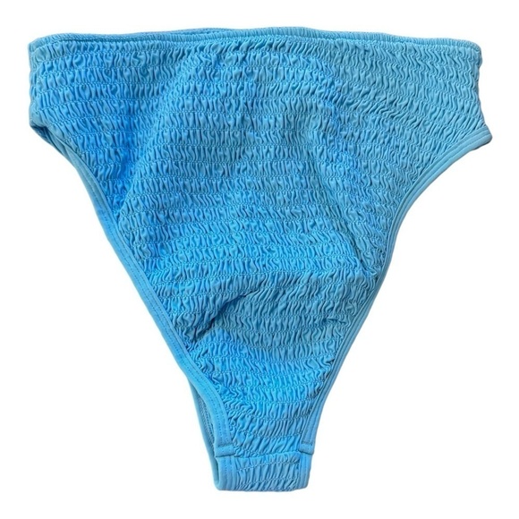 L*Space Barlette Smocked High Waist Bikini Bottom in Aquarius NWOT - Picture 6 of 7